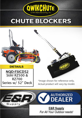 Qwikchute Chute Blocker for Stihl RZ500 RZ700 w/ 52'' Deck  NQD-FSICD52