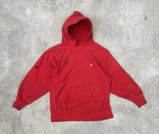 True Vintage 80s Champion Reverse Weave Made In USA Hoodie Red Size XL Thrashed