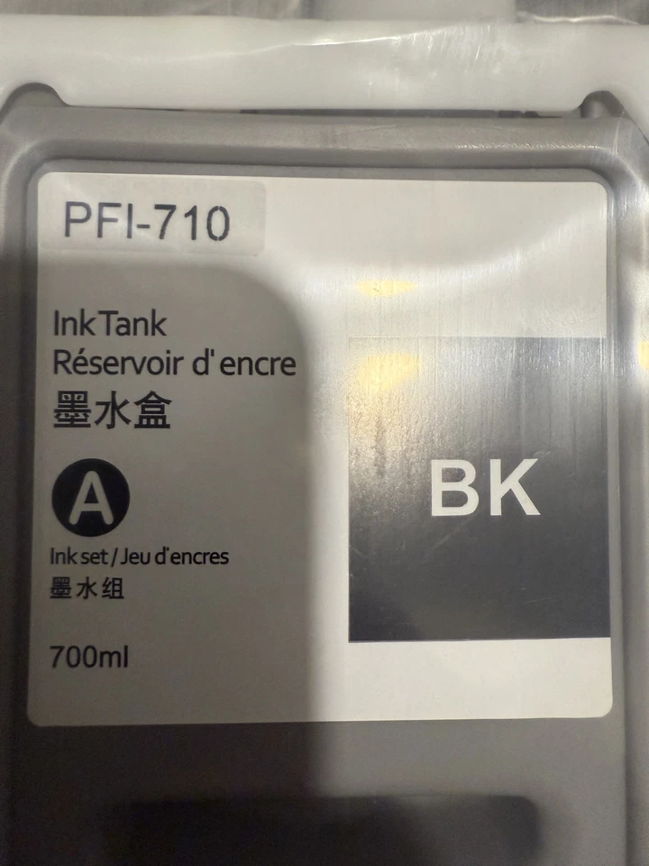 Tinta negra PFI-710 PFI710 PFI 710BK para Canon iPF TX-2, 3 y 4000 Series 700 ml Foto 2 de 4
