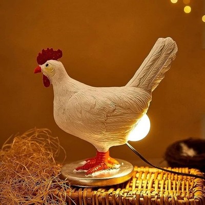USB Hühnerei Lampe 3D LED Nachtlicht Harz Hahn Tischlampe Ostern Geburtstag