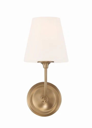 Crystorama Sylvan 13 3/4" Vibrant Gold White Glass Shade Wall Sconce - Picture 6 of 8