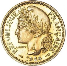 TOGO French Mandatory 1 FRANC 1924 ESSAI with Expertise MS 64