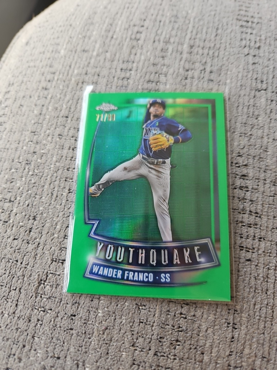 2023 Topps Chrome - Youth quake Wander Franco #YQ-2 Green Refractor 71/99