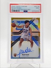 NOAH PENDA 2025-26 TOPPS CHROME NEXT STOP ROOKIE GOLD RC AUTO /50 PSA 9 Q5692