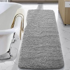 Bathroom Rug Runner 24x60 Inch, Bath Rugs Non Slip, Grey  Soft Thick Absorbent