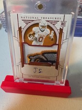 2024 Panini National Treasures Ja'Tavion Sanders Patch Auto  /10 RPA Texas #70