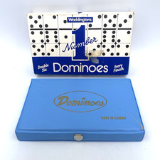Waddingtons Number 1 Dominoes Ivory Finish Blue Case