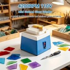 4200RPM Stained Glass Grinder 110V Mini Glass Grinder Machine for Hobbyists DIY
