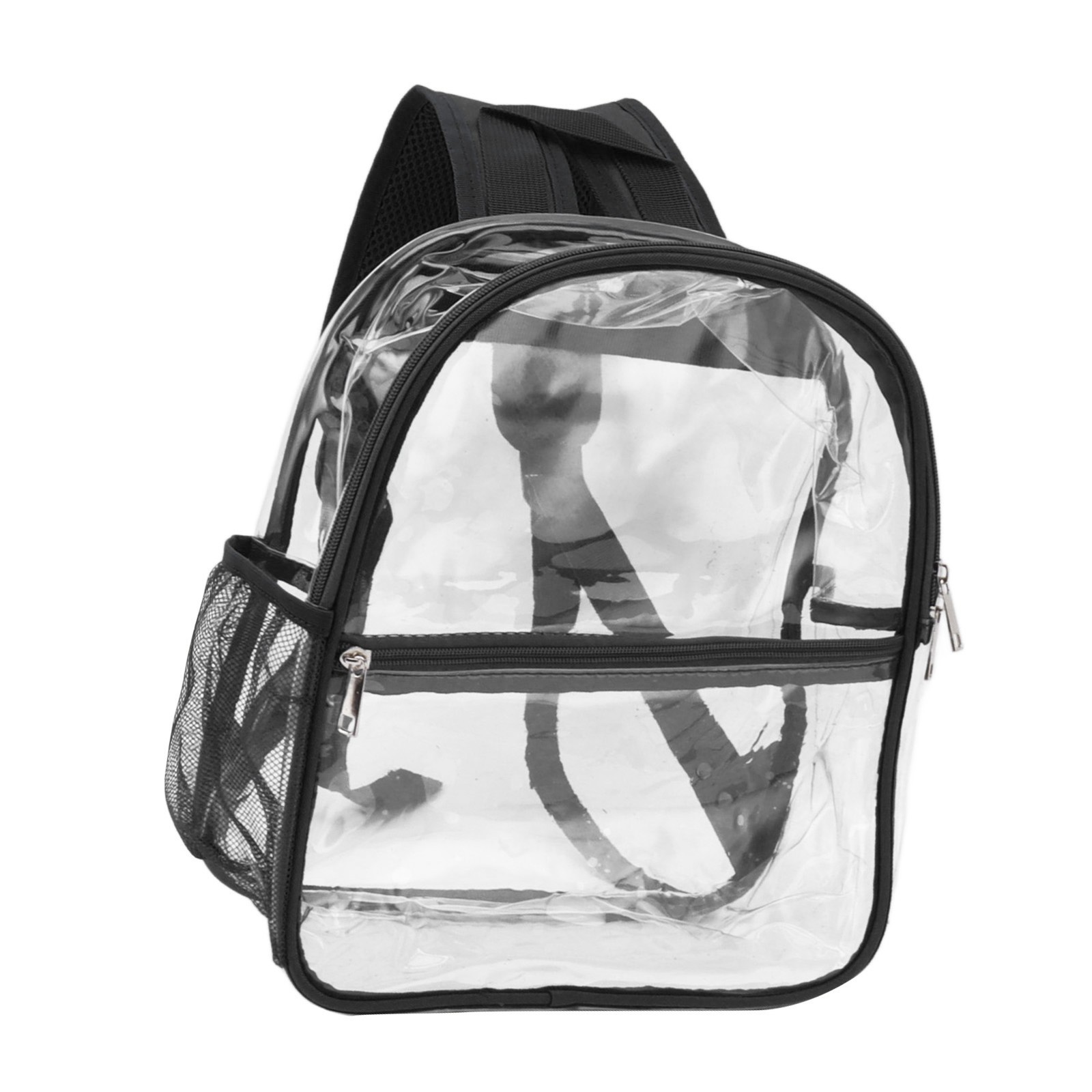 PVC Transparent Backpack Portable PVC Zipper Design High Capacity Clear Backpack
