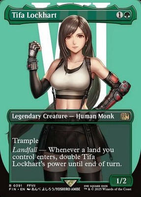1x Lightly Played, English Tifa Lockhart - Borderless - FINAL FANTASY