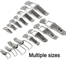 Stainless Steel Spring Loaded Toggle Case Box Chest Trunk Latch Hasps Clamp