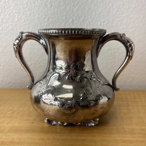 Antique Barbour Silver Co Quadruple Plate Creamer and Sugar Pot / Bowl Set 2415 - Picture 4 of 16