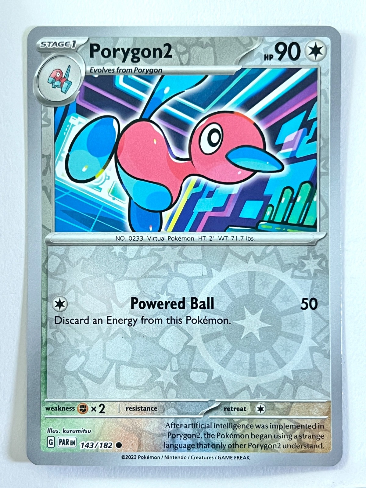 Porygon2 143/182 Reverse Holo Common Paradox Rift - Pokemon TCG - Near Mint NM