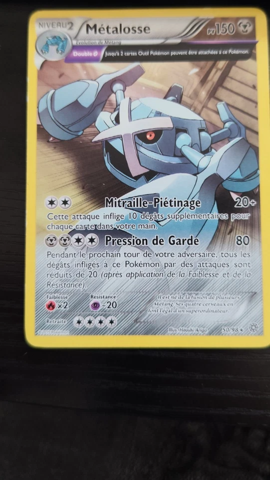 Carte Pokémon rare Métalosse 150 PV 50/98 (Origines antiques) - Photo 1/1