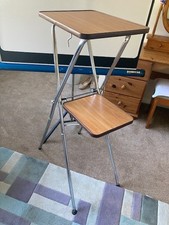Vintage Projector Stand Formica Tops and Chrome Legs