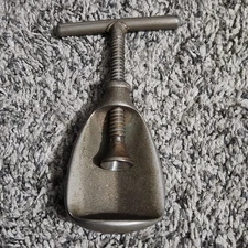 Vintage Hand Held T-Bar Screw Crank Nut Cracker