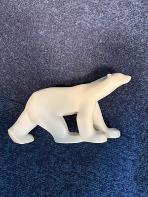 (2) François Pompom Polar  Bear Figure Sculpture Large