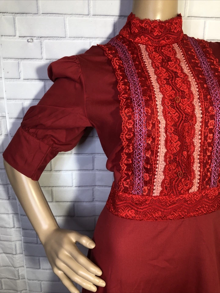 Pearl Red Dress Cosplay Costume Outfits Women's Halloween Carnival Party Suit M - Image 4 of 4