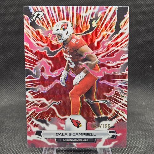 Calais Campbell 2025 Topps Resurgence Football Crimson Surge /199 Cardinals #3