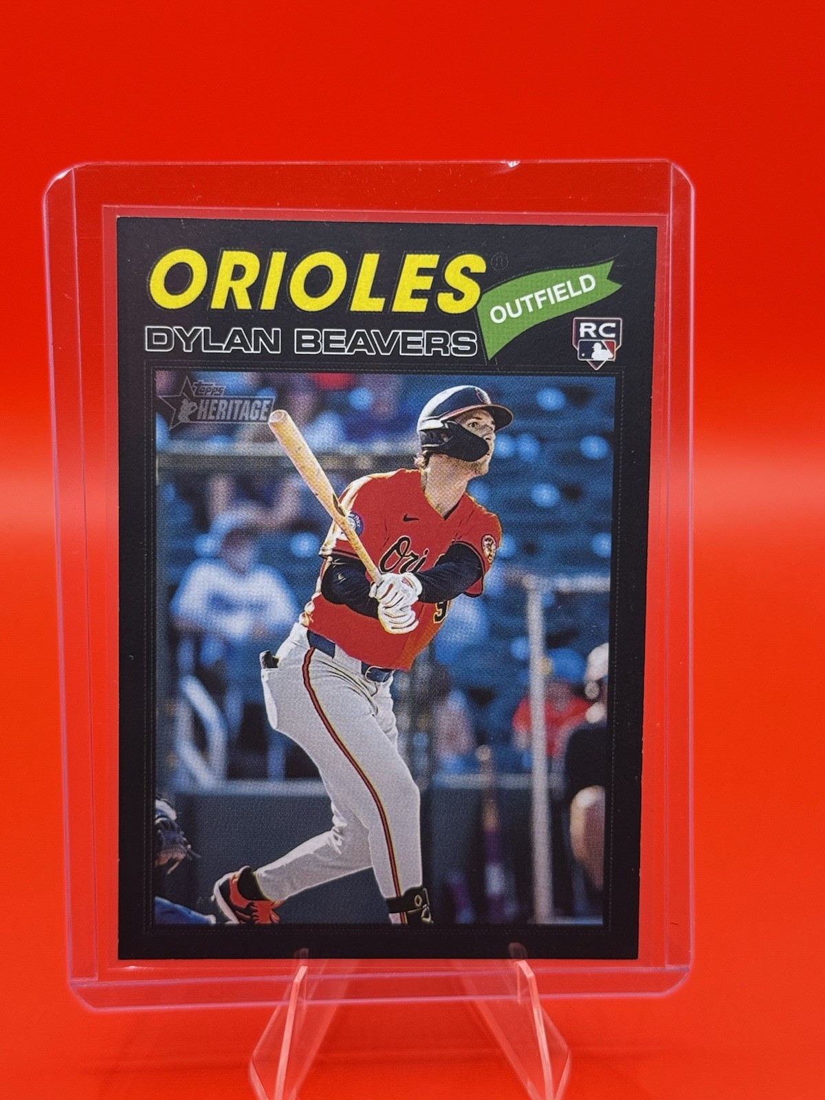 2026 Topps Heritage #48 Dylan Beavers Black Border RC Hobby Only SSP Orioles