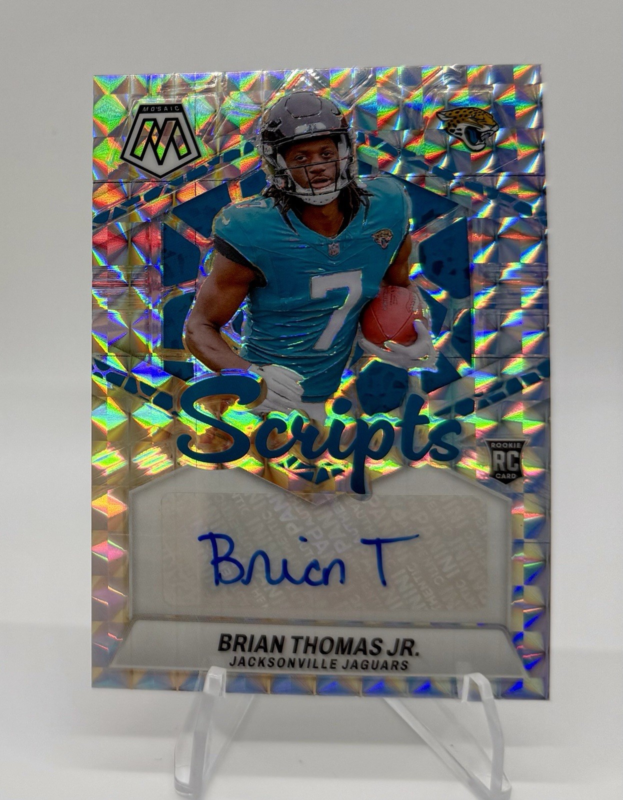 Panini 2024 Mosaic Rookie Scripts Auto Brian Thomas Jr. #RS-BTJ Jaguars Auto Rc