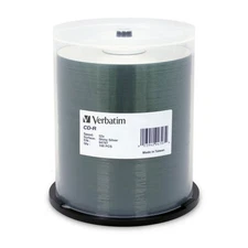 Verbatim CD-R 700MB 52X Shiny Silver Silk Screen Printable - 100pk Spindle