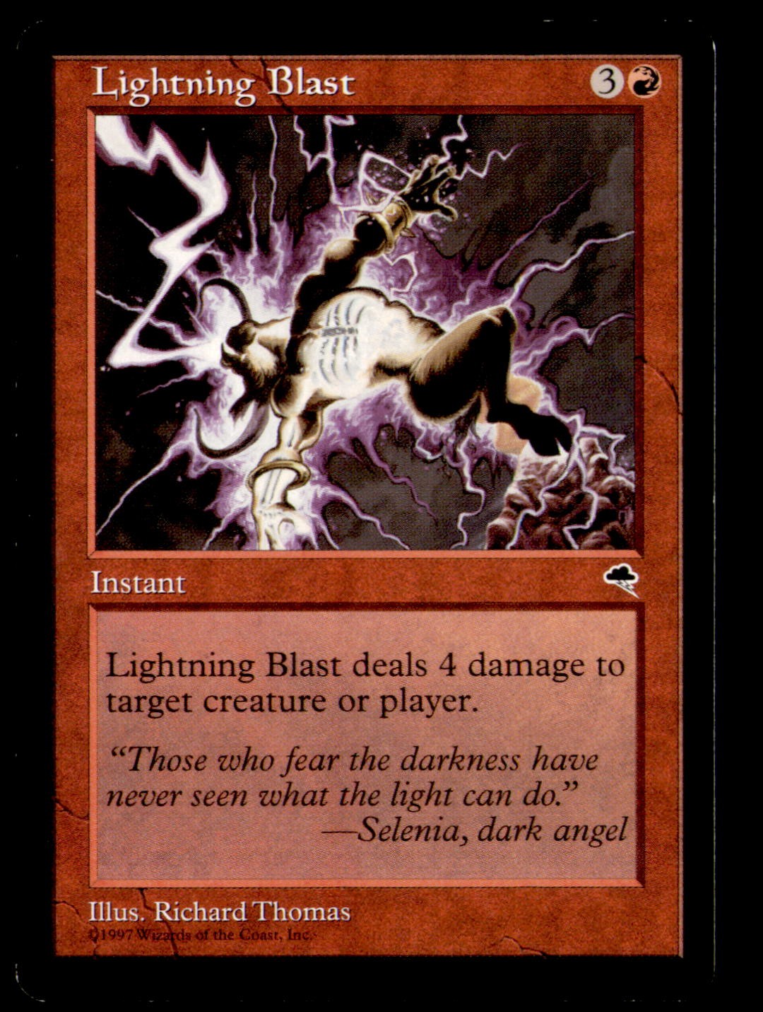 Lightning Blast 185 Common Tempest Magic: The Gathering Lightly Played