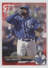 2017 Bowman Prospects Red 70th Anniversary Jorge Bonifacio #BP136 fm0