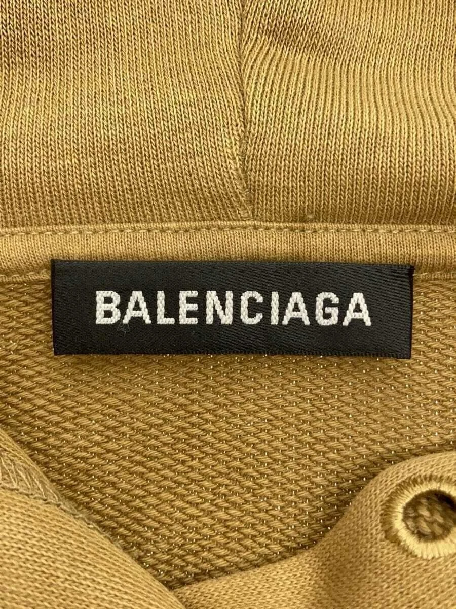 BALENCIAGA Felpa con Cappuccio 19AW BB Logo XS Cotone Cammello 578138 TEV51 Cappuccio Stringa