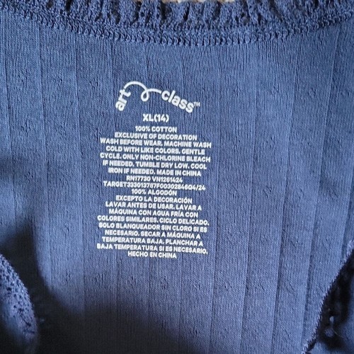 Art Class Navy Blue Tank Top Size XL(14) SET/3 - Picture 6 of 9