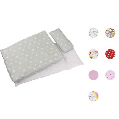 goki Puppenbettzeug Puppenbetten Kopfkissen Oberbett Puppenbett Decke Bettdecke 