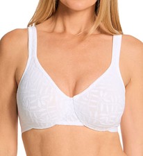 Olga 35519 Lace Sheer Leaves Underwire Minimizer Bra