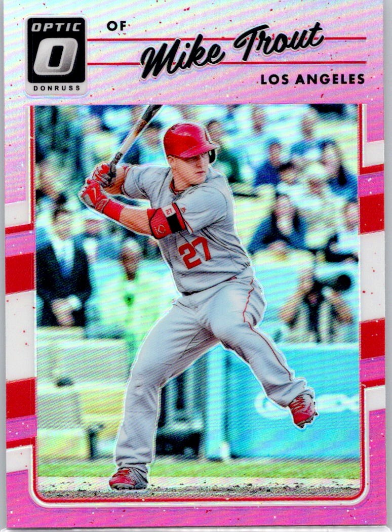 2017 Donruss Optic Pink #107 Mike Trout Los Angeles Angels