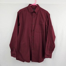 Orvis Luxury Flannel Shirt Men's Burgundy Red Medium NWT