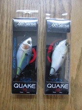 2 Fishing Lures - 6th Sense Quake 70 - 5/8oz -4K Shad & Threadfin -NEW In Pkg -A