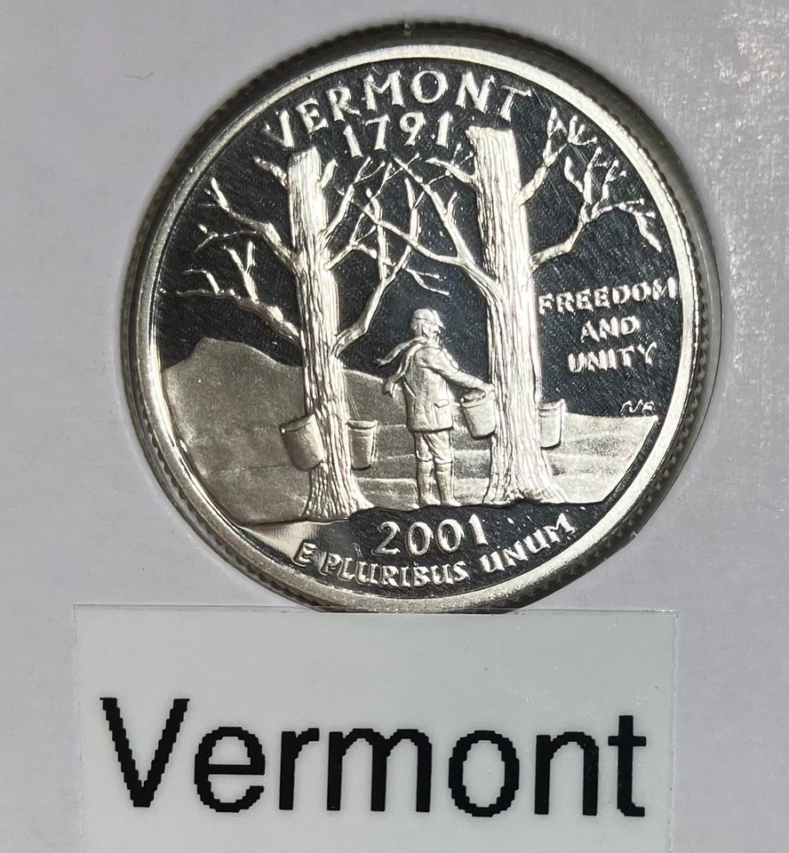 2001 - 5 State Quarters all Silver Proof - Image 3 of 4