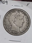 1909 Barber Half Dollar ~ Fine F + ☆ SOLID Coins ☆ Check My Store