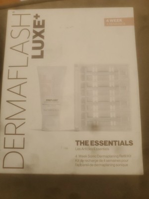 DERMAFLASH ESSENTIALS Dermaplaning Replenishment Kit for Women 4 Week Supply 
