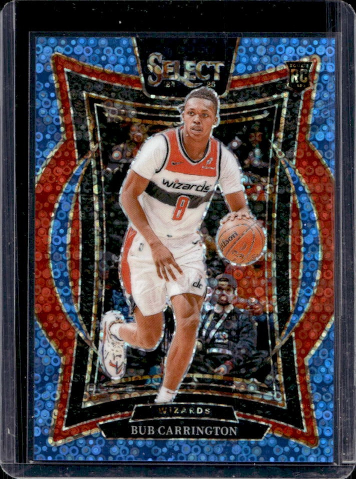 2024-25 Select Bub Carrington Concourse RC Light Blue Disco Prizm #/99 Wizards