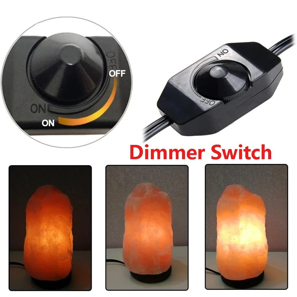 Cable de lámpara de sal del Himalaya con interruptor de atenuación bombilla de Navidad, cable de lámpara de sal 5 F... Foto 4 de 4