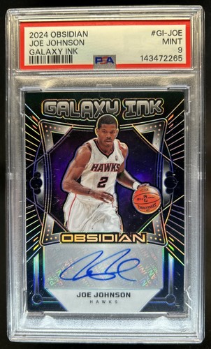 2024-25 Panini Obsidian Joe Johnson Galaxy Ink Auto Autograph #/149 Hawks PSA 9