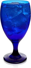Libbey Premiere Cobalt Iced Tea Goblet Beverage Glasses, Set of 12