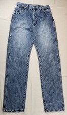 Vintage Wrangler Med Wash Straight Leg Blue Denim Jeans USA Size 7x32