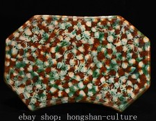 Old Chinese Dynasty Tang Sancai Porcelain Flower Pattern Pillow Weeping willow