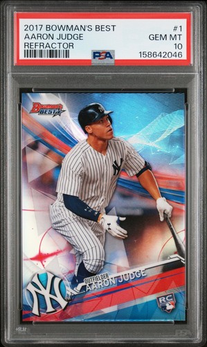 2017 Bowman's Best Aaron Judge #1 Refractor RC Yankees PSA 10 Rookie
