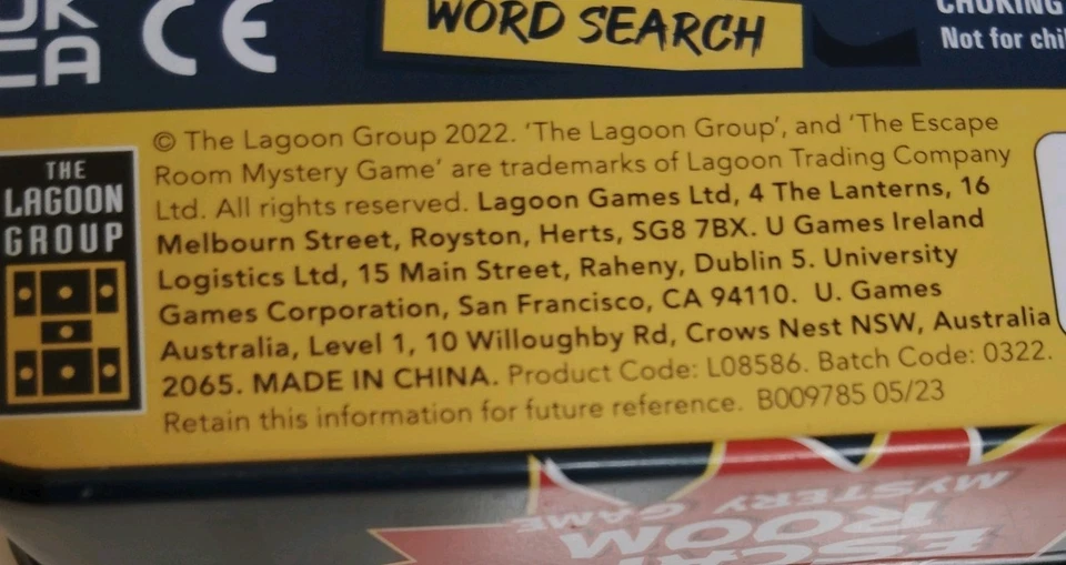 The ESCAPE ROOM Mystery Game Cryptograms Conundrums Rebus Logic Opened tin new - Image 4 of 4