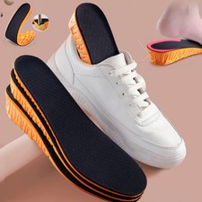 1.5-3.5cm Invisible Height Increase Sport Insoles Orange EVA Memory Foam Shoes S
