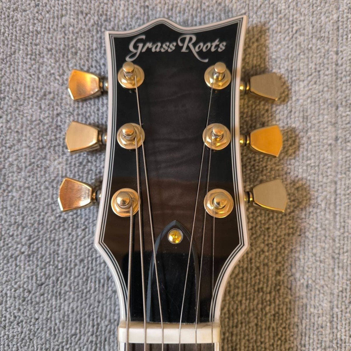 ギター GrassRootsLesPaul Grass Roots Les Paul Custom Black G-LP-CTM Electric Guitar W