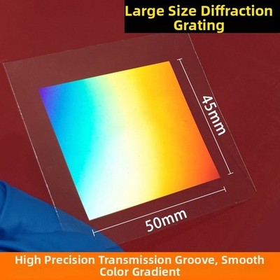 Physics Teaching Tool 50x45mm PET Transmission Holographic Diffraction Grating