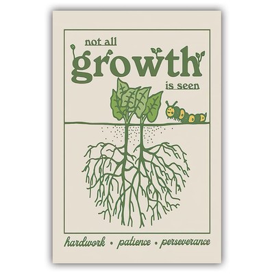 not all growth is seen Poster / Ästhetisches Poster / süßes Grün / Positivitätsposter